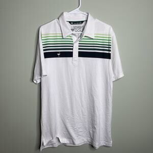 Travis Matthew Pima Cotton Chive Golf Polo Shirt Mens L Tech Performance LOOK
